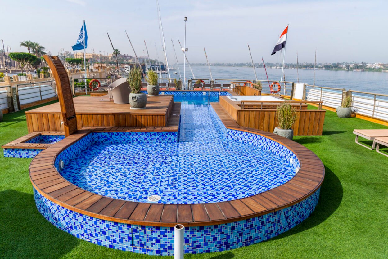 Sundeck for the luxury cruise Sun Goddess Sun