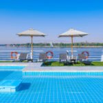 Pool on the sundeck of Movenpick Sunray Nile cruise.