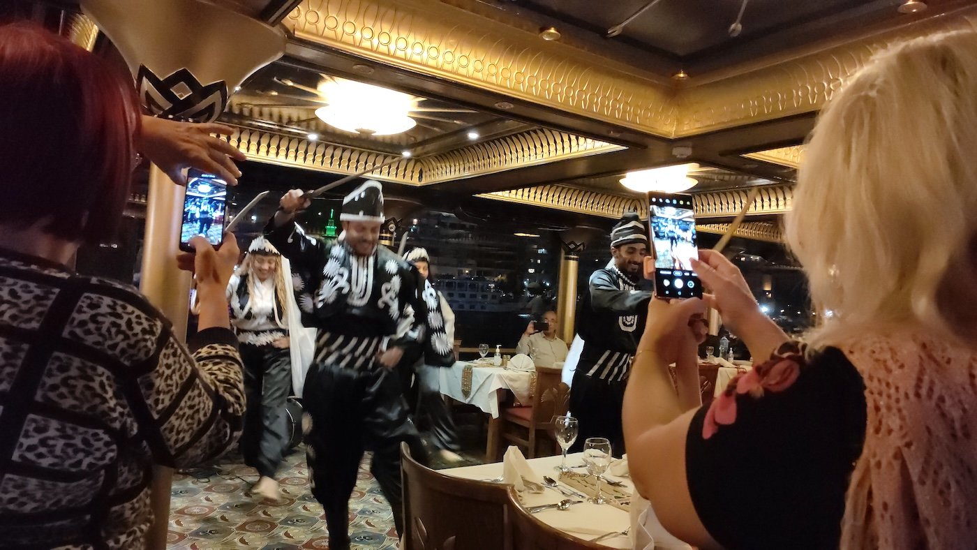 Nile cruise dancing on board