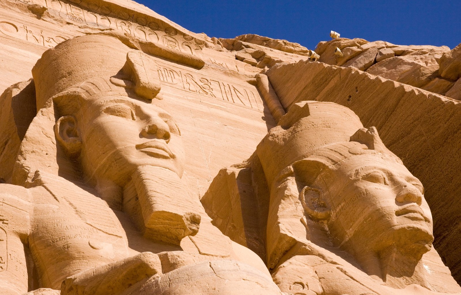 Abu Simbel temples of Ramesses II during a Nile Cruisen guided tour in southern Egypt