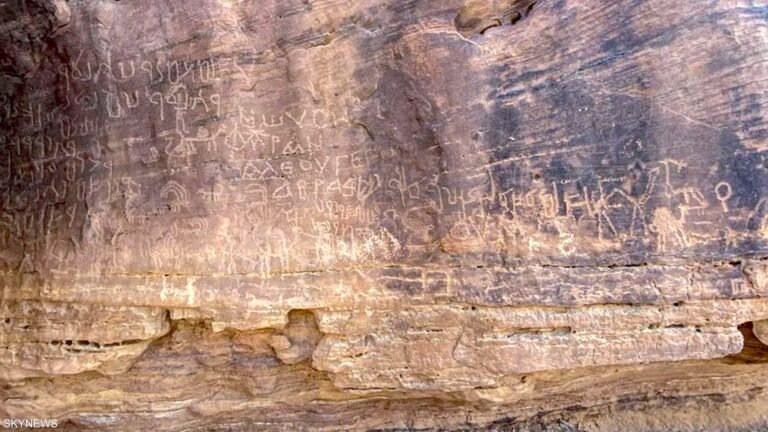 Archaeologists discovering thousands-year-old rock art carvings in South Sinai desert Egypt