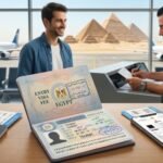 Egypt tourist entry visa sticker showing $30 fee for travelers visiting Egypt