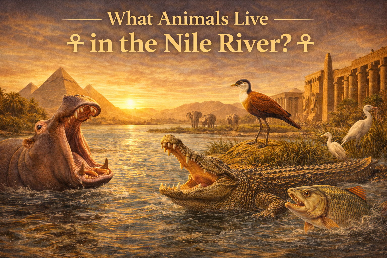 animals in the nile river