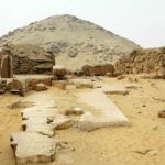 The Pyramid of King Pepi II in Saqqara cemetry, showcases ancient Egyptian architecture and historical significance