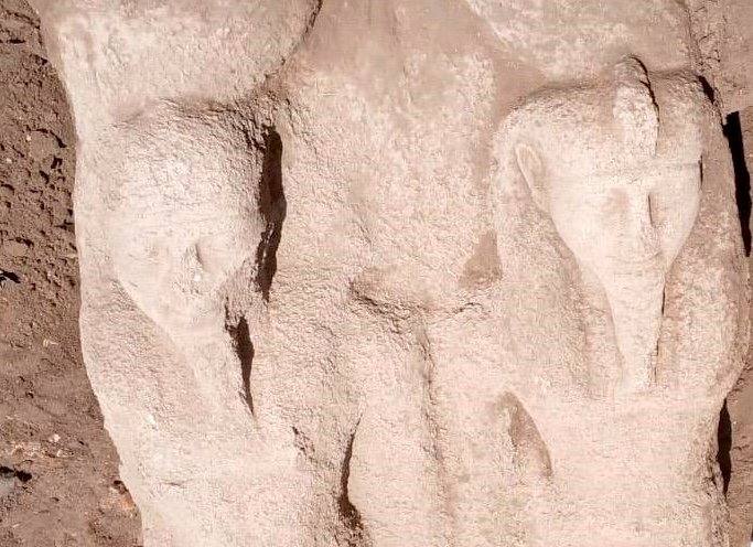 2-meter statue of King Ramses II discovered at Pharaoh’s Hill in Sharqia, Egypt, during archaeological excavation