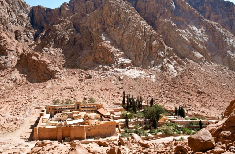 The monastery of St. catherine in the heart of Sinai Mountains