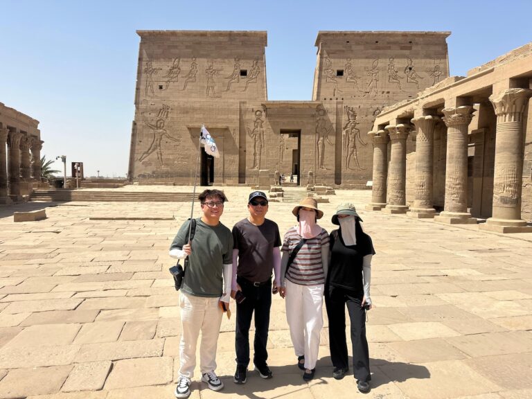 Guests enjoy with the best view of Philae temple in Aswan