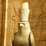 God Horus statue at Edfu Temple, Egypt