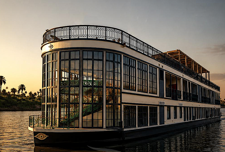 Hayah Dahabiya Cruise sailing on the Nile River in Egypt between Luxor and Aswan, offering a luxury boutique Nile cruise experience booked with Nile Cruisen.