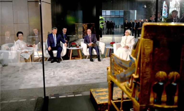 President Sisi accompanies Chinese President Xi Jinping on a historic tour inside the Grand Egyptian Museum